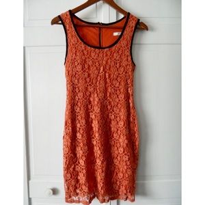 EZRA | Lace Orange Dress
